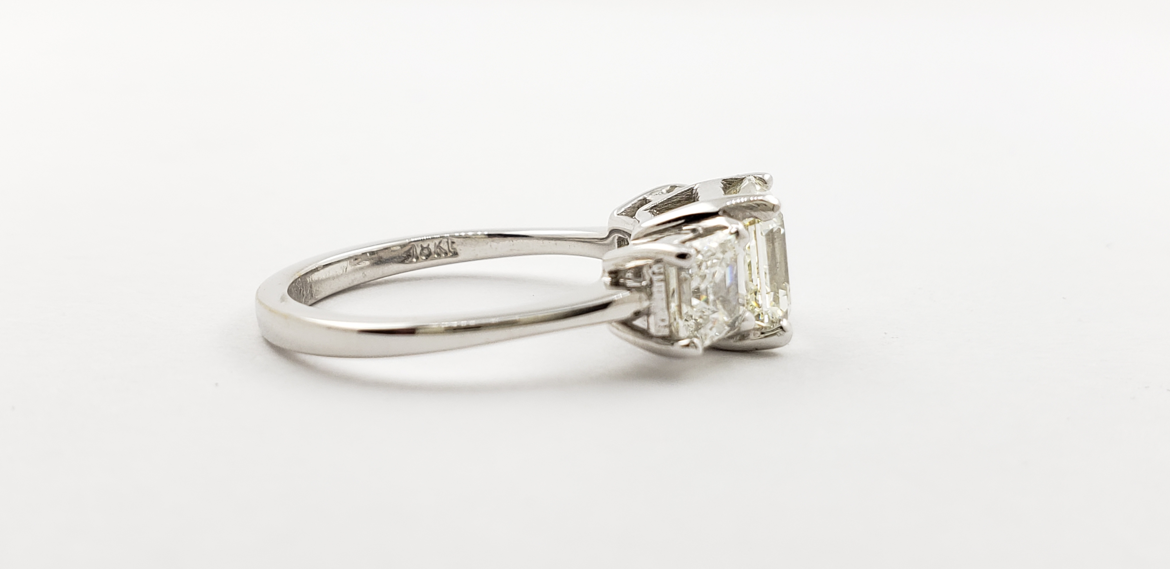 Three-Stone Asscher Cut Diamond Ring